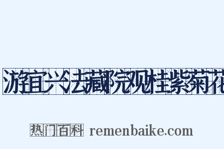游宜兴法藏院观桂紫菊花是什么意思的图片